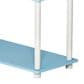 HOMLUX 3-Tier Compact Open Storage Bookshelf in Light Blue and White, , large