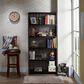 Furniture of America Moyer 5 Shelves Bookcase in Black and Gray, , large