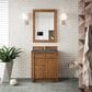 James Martin Vanities Bristol 30" Single Bathroom Vanity in Saddle Brown with 3 cm Parisien Bleu Quartz Top and Rectangular Sink, , large