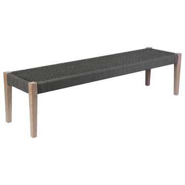 Armen Living Rhett Patio Bench in Charcoal, , large