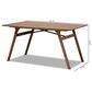 Baxton Studio Saxton Dining Table in Walnut Brown - Table Only, , large