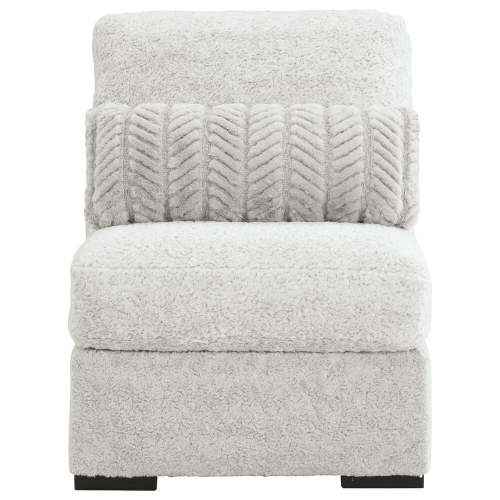 Ashley Cuddle Plush 6-Piece Stationary Left Facing Sectional with Chaise in Arctic, , large