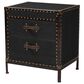 Baxton Studio Laura 2-Drawer End Table in Black, , large