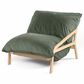 Jaxx Saxx Lush Velvet Bean Bag Lounge Chair in Green, , large