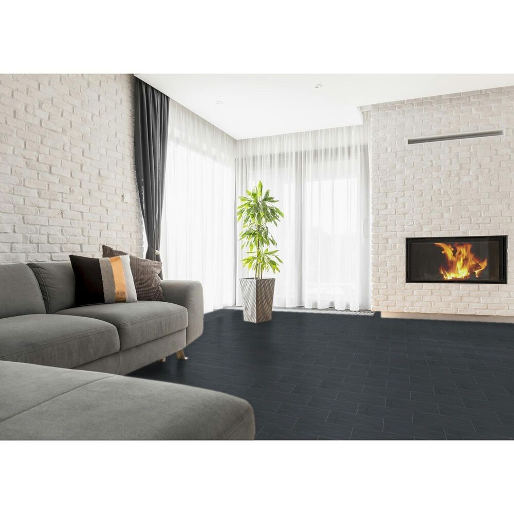 Emser Eclissi Jet 5" x 5" Star Glazed Porcelain Tile, , large