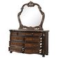 New Heritage Design Bella Note 5-Piece Queen Sleigh Bedroom Set in Mahogany Brown and Antique Gold, , large