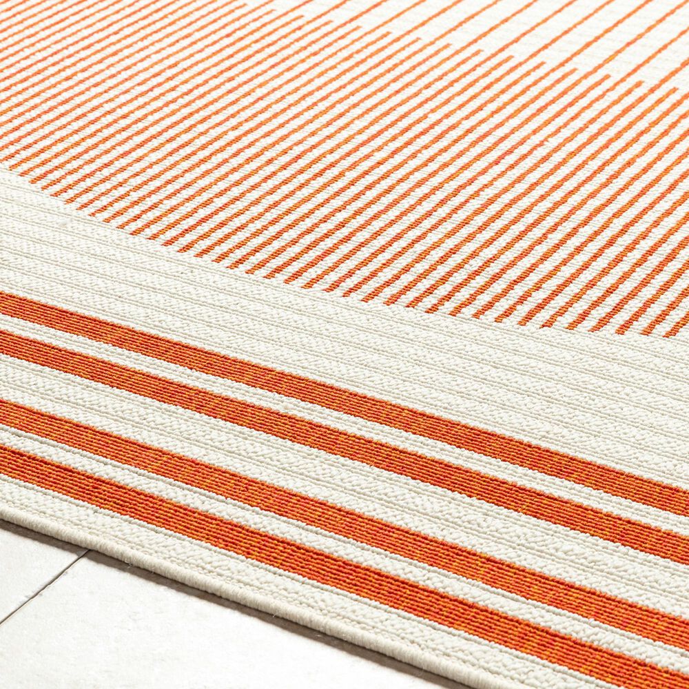 Surya Alfresco 7&#39;3&quot; Square Pearl, Garnet and Camel Indoor/Outdoor Area Rug, , large