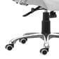Zuo Modern Enterprise Low Back Office Chair with White Faux Leather in Chrome, , large