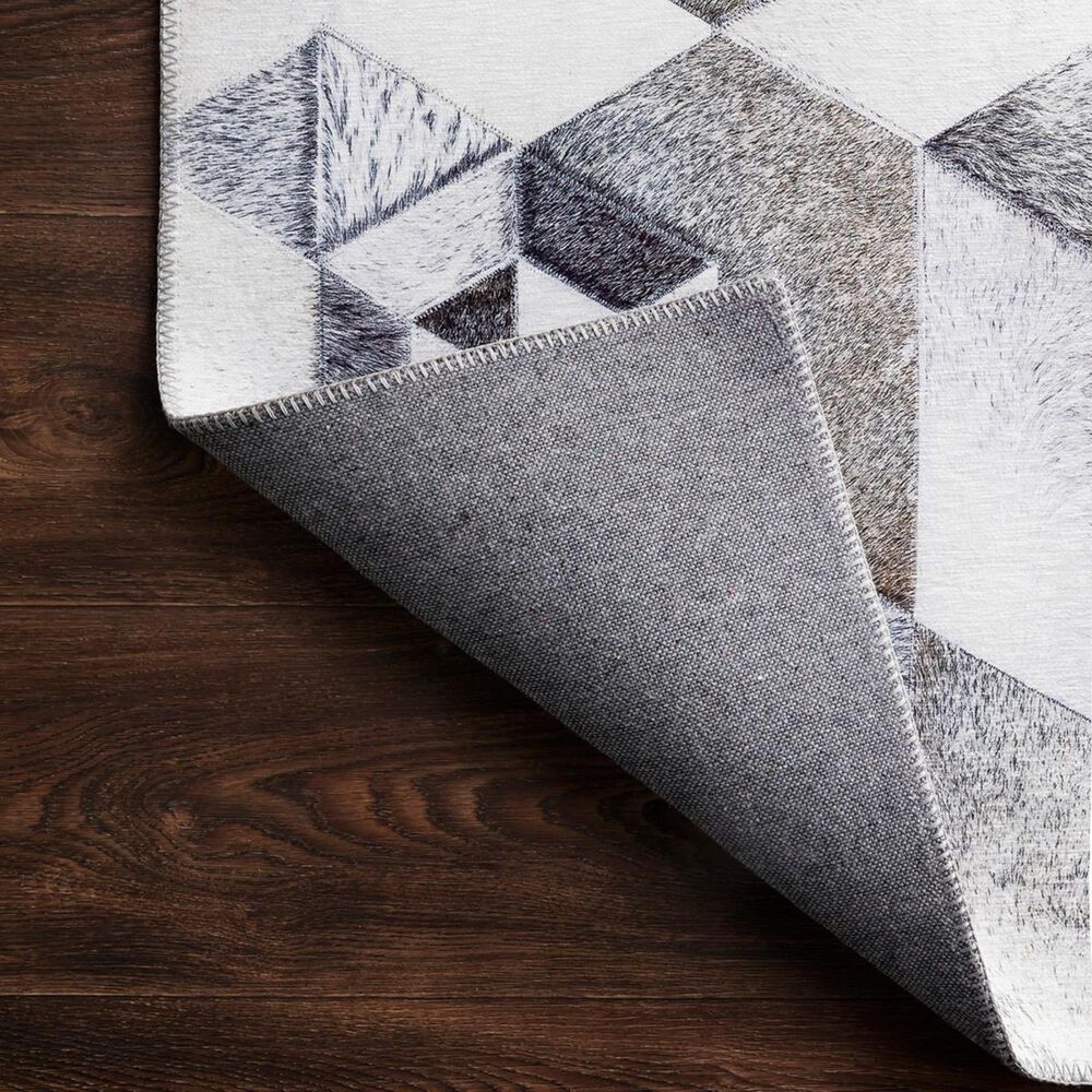 Loloi II Maddox MAD-03 2&#39;3&quot; x 3&#39;9&quot; Grey and Ivory Scatter Rug, , large
