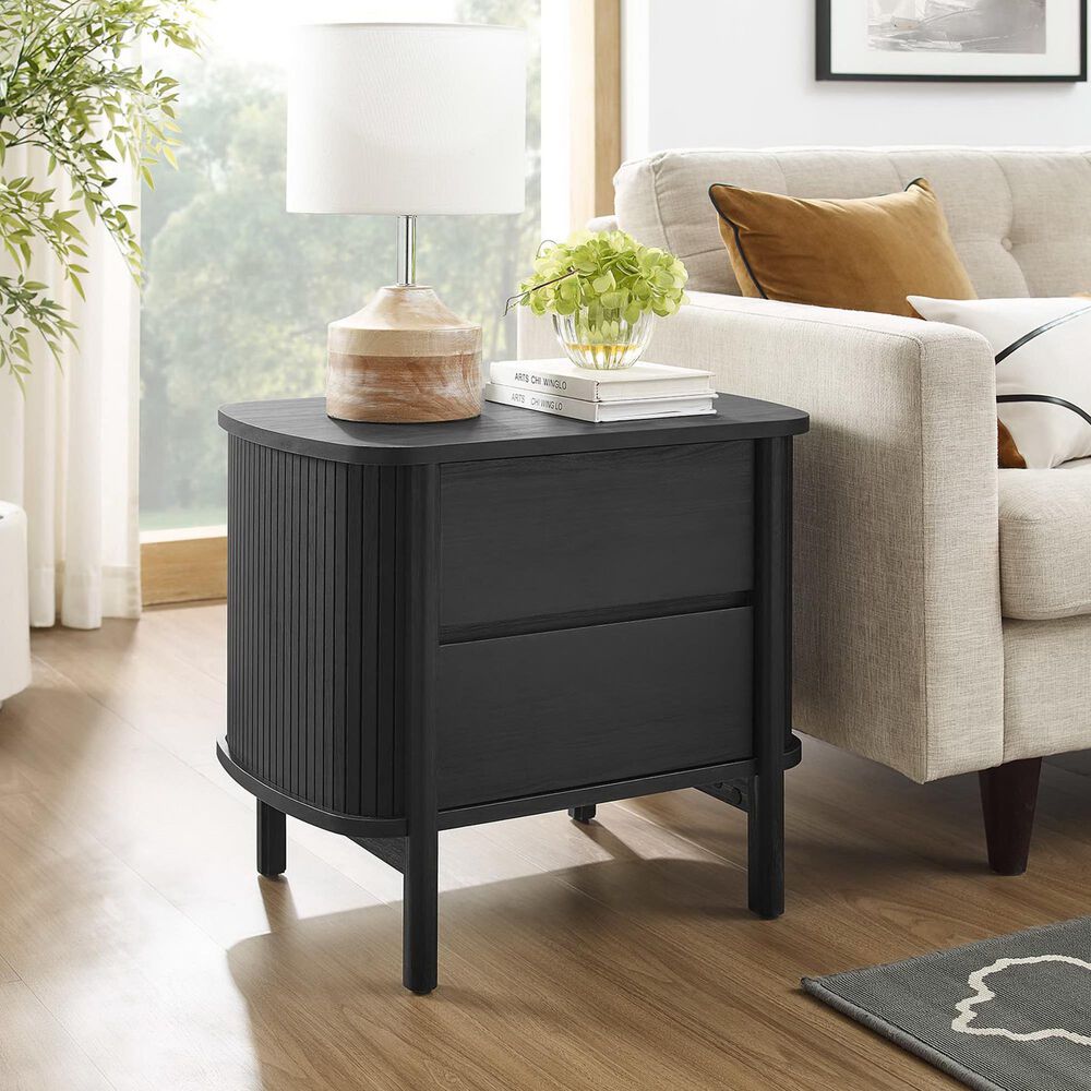 Modway Cadence 2 Drawer Nightstand in Black, , large