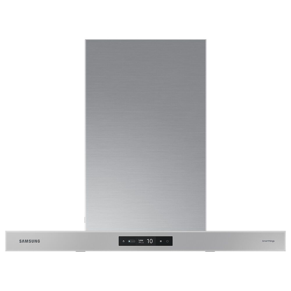 Samsung Bespoke 36&quot; Bespoke Smart Wall Mount Hood with LCD Display in Clean Grey and Stainless Steel, , large