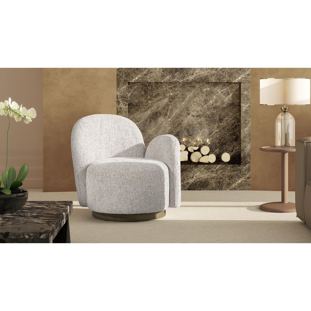Jennifer Taylor Home Duo Right Arm Facing Swivel Accent Chair in Multi-Greige Beige, , large