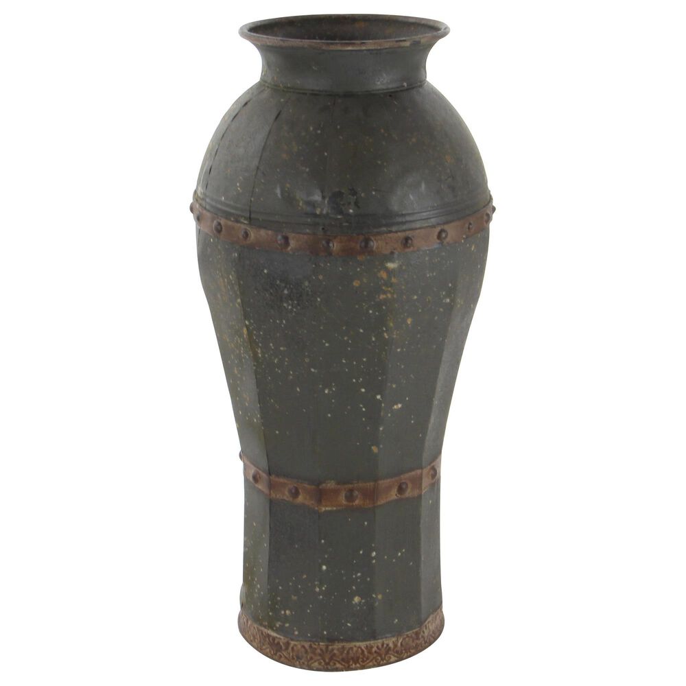 Maple and Jade Rustic Vase in Distressed Brown &#40;Set of 3&#41;, , large