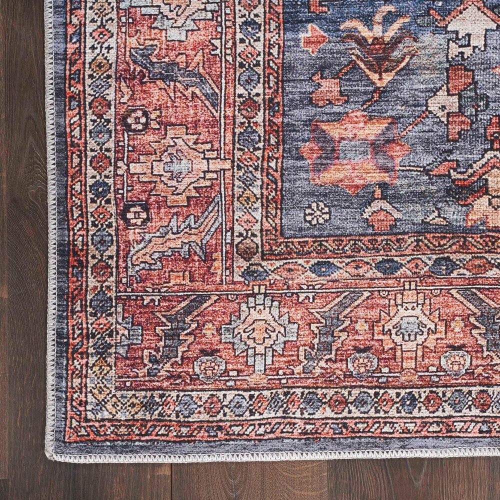 Nourison Grand Washables 2&#39; x 4&#39; Navy Brick Area Rug, , large