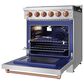Thor Kitchen Gordon Ramsay 4.6 Cu. Ft. Professional Gas Range with Rose Gold Handle Kit in Stainless Steel, , large