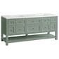 James Martin Vanities Breckenridge 72" Double Bathroom Vanity in Smokey Celadon with 3 cm White Zeus Quartz Top and Rectangular Sinks, , large