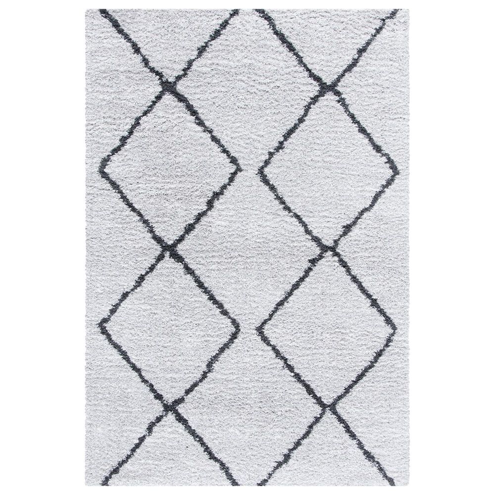Safavieh August Shag AUG572F 4"5" x 6"5" Ivory and Grey Area Rug, , large