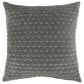 Levtex Velvet Stitch 20" Square Throw Pillow in Green, , large