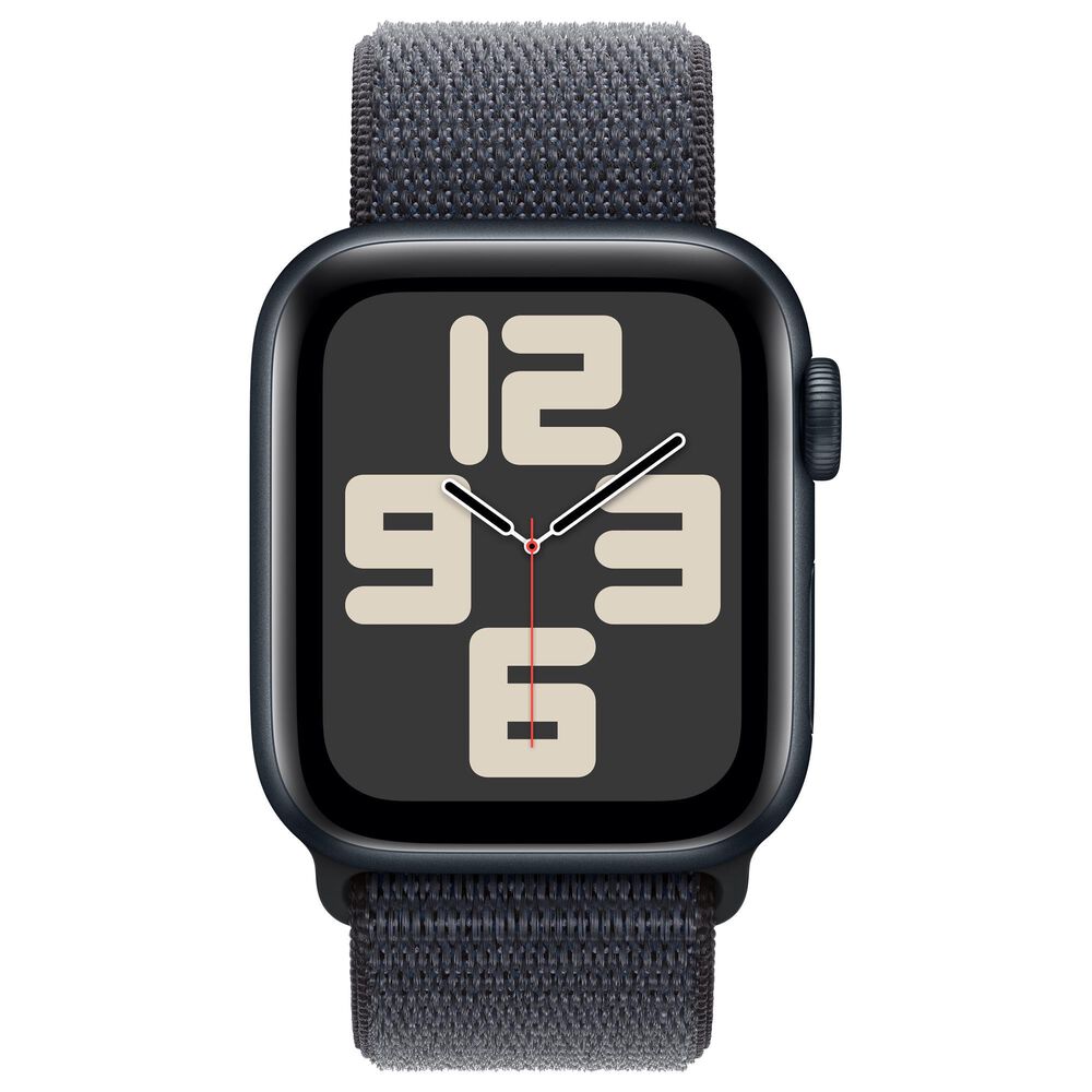 Apple Watch SE GPS 40mm Midnight Aluminum Case with Ink Sport Loop, , large