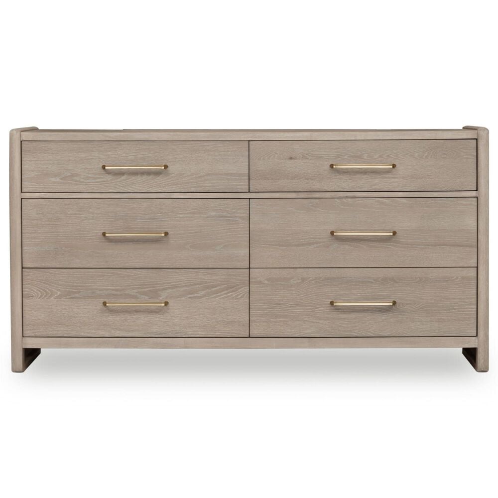 Urban Home Gardenia 6-Drawer Oak Wood Dresser in Chai, , large