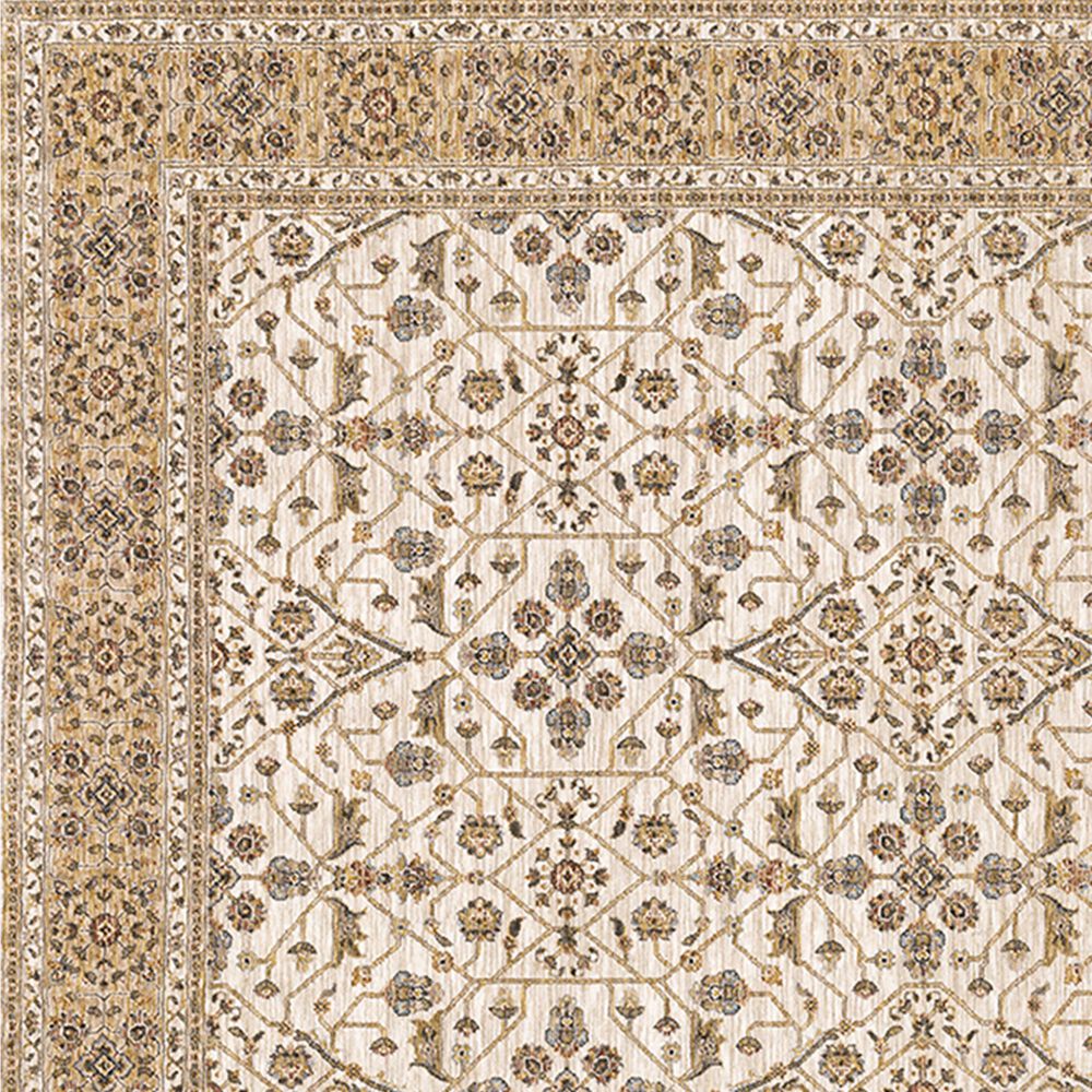 Oriental Weavers Maharaja Domica 1J 7&#39;10&quot; x 10&#39;10&quot; Ivory and Gold Area Rug, , large