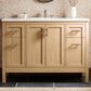 Kohler Hadron 48" Single Bathroom Vanity in Light Oak with 3 cm Bianco Bella Quartz Top and Oval Sink, , large