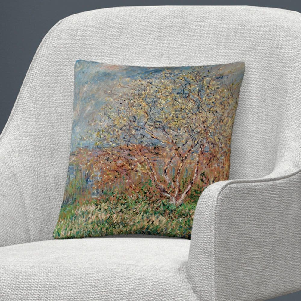 Timberlake Claude Monet 'Spring 1880' 16 x 16 Decorative Throw Pillow, , large