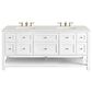 James Martin Vanities Breckenridge 72" Double Bathroom Vanity in Bright White with 3 cm Lime Delight Quartz Top and Rectangular Sinks, , large