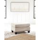 Ashley Claredon Ottoman in Linen, , large