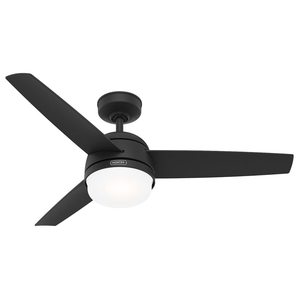 Hunter Midtown 48" Ceiling Fan with LED Lights in Matte Black, , large