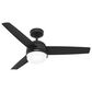 Hunter Midtown 48" Ceiling Fan with LED Lights in Matte Black, , large