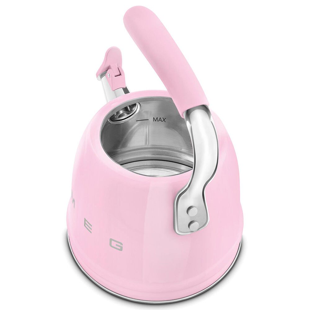 SMEG Retro Style 10-Cup Whistling Kettle in Pink, , large