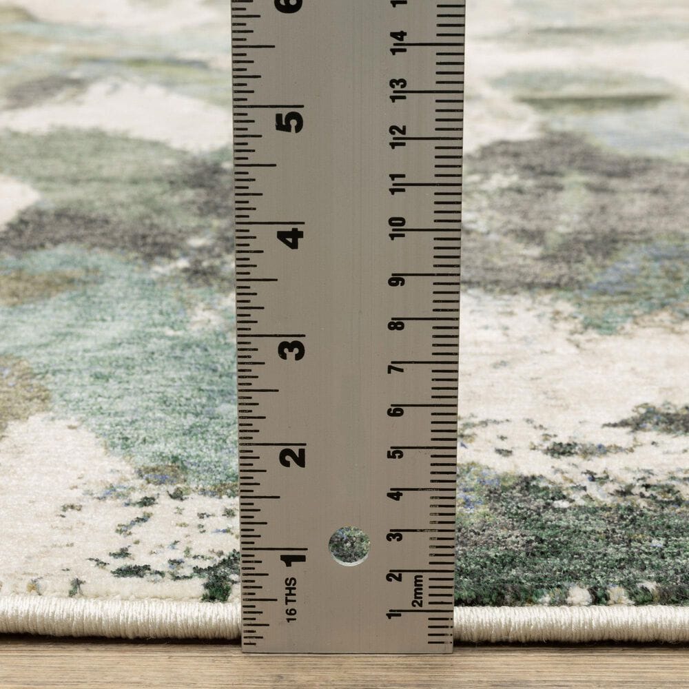 Oriental Weavers Tisdell TIS04 Blue and Green 2'3" x 7'6" Runner, , large