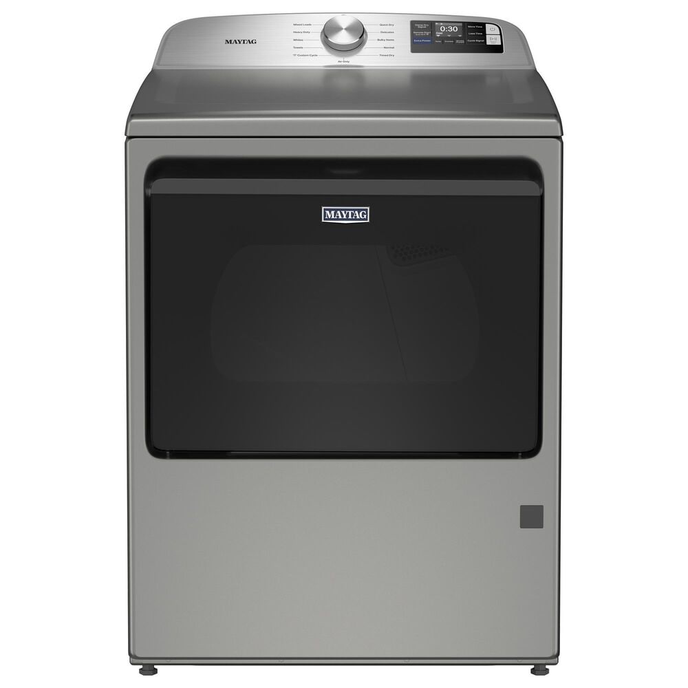 Maytag 7.4 Cu. Ft. Smart Front Load Gas Dryer with Extra Power in Classic Silver, , large