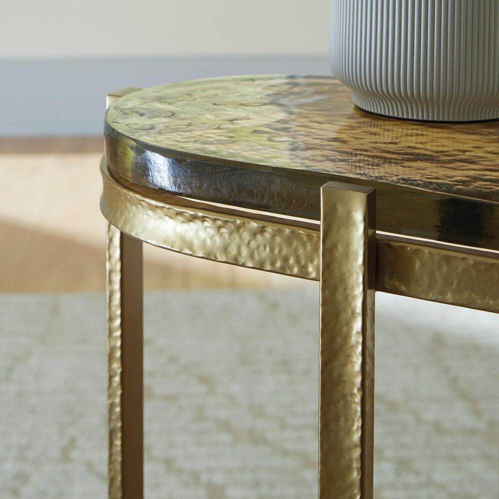 Ashley Porterville Accent Table in Gold, , large
