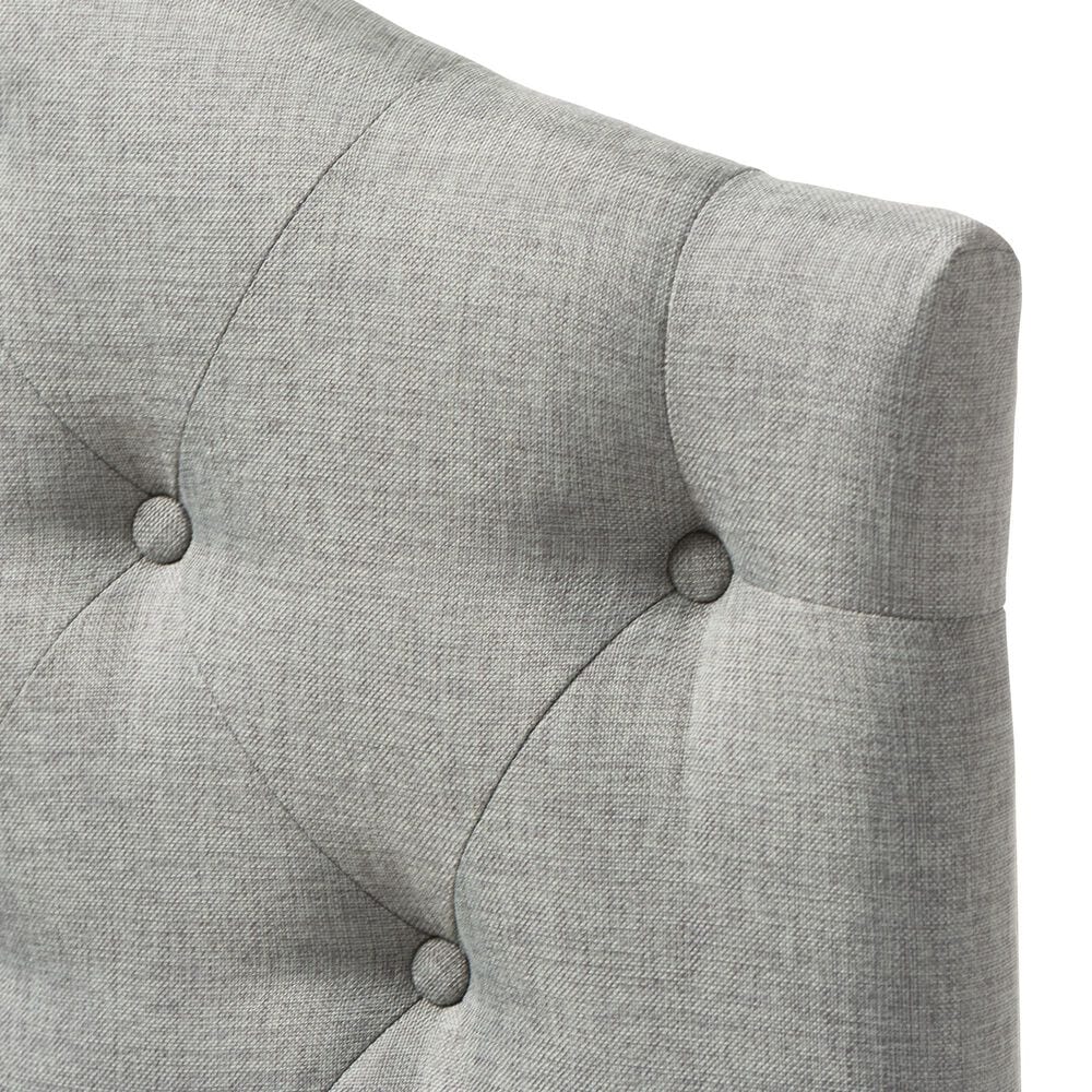 Baxton Studio Myra Twin Upholstered Panel Headboard in Grey, , large