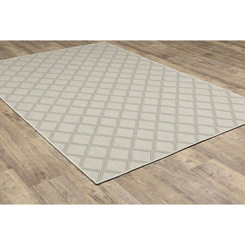 Oriental Weavers Portofino 5098W 9&#39;10&quot; x 12&#39;10&quot; Ivory Area Performance Rug, , large