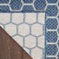 Nourison Twist Reversible 2" x 6" Blue Indoor/Outdoor Runner, , large