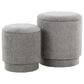 Lumisource Marla 2-Piece Upholstered Ottoman Set in Grey, , large