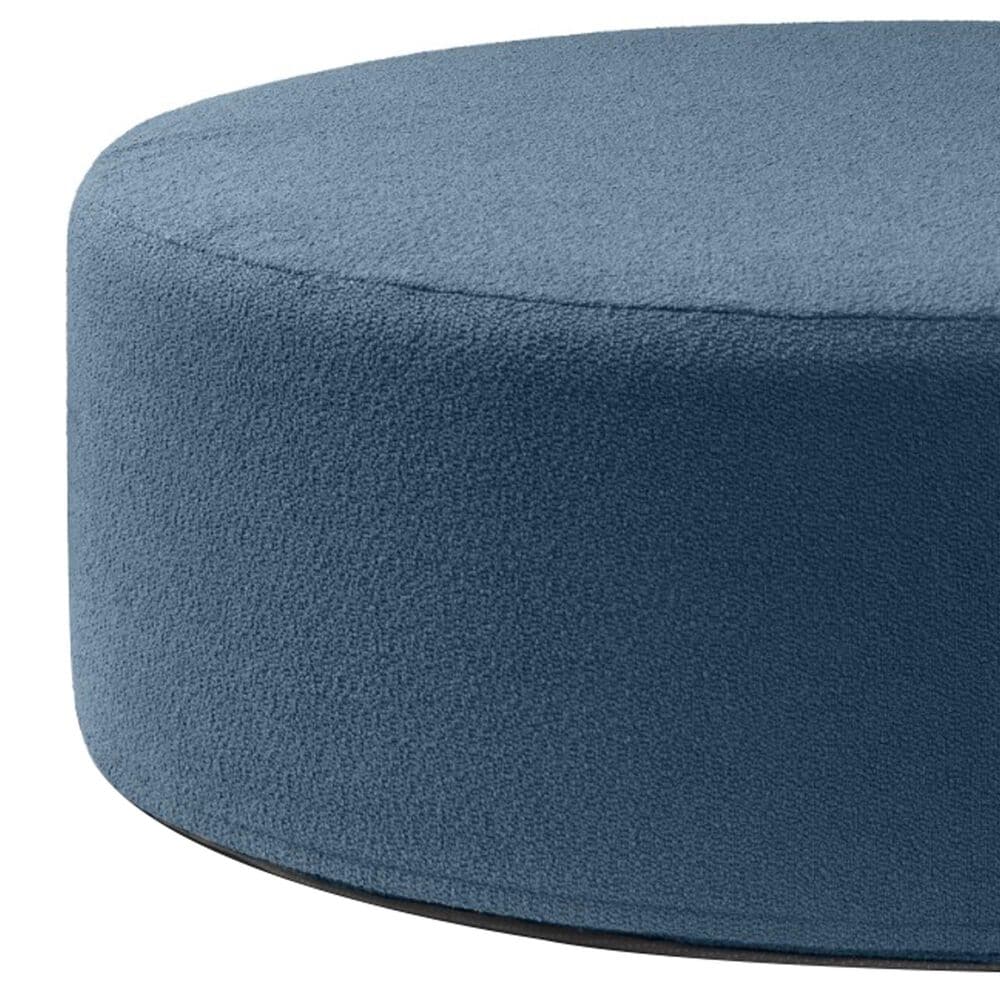 Jaxx Candler Round Ottoman in Navy, , large