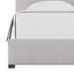 Viceray Collections Emily King Upholstered Panel Bed with Arched Headboard in Grey Stripe, , large