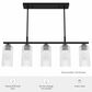 Hunter Beverly Glen Jasmine Roth 5-Light Island Chandelier in Matte Black, , large