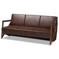 Baxton Studio Christa Stationary Sofa in Dark Brown, , large