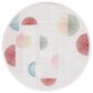 Safavieh Sarasota 6"7" Round Grey and Pink Indoor/Outdoor Area Rug, , large