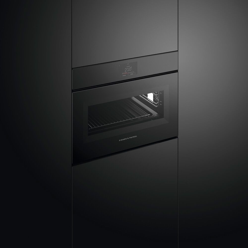 Fisher &amp; Paykel Minimal 24&quot; 3 Cu. Ft. Combination Electric Steam Oven with 23 Functions in Black, , large