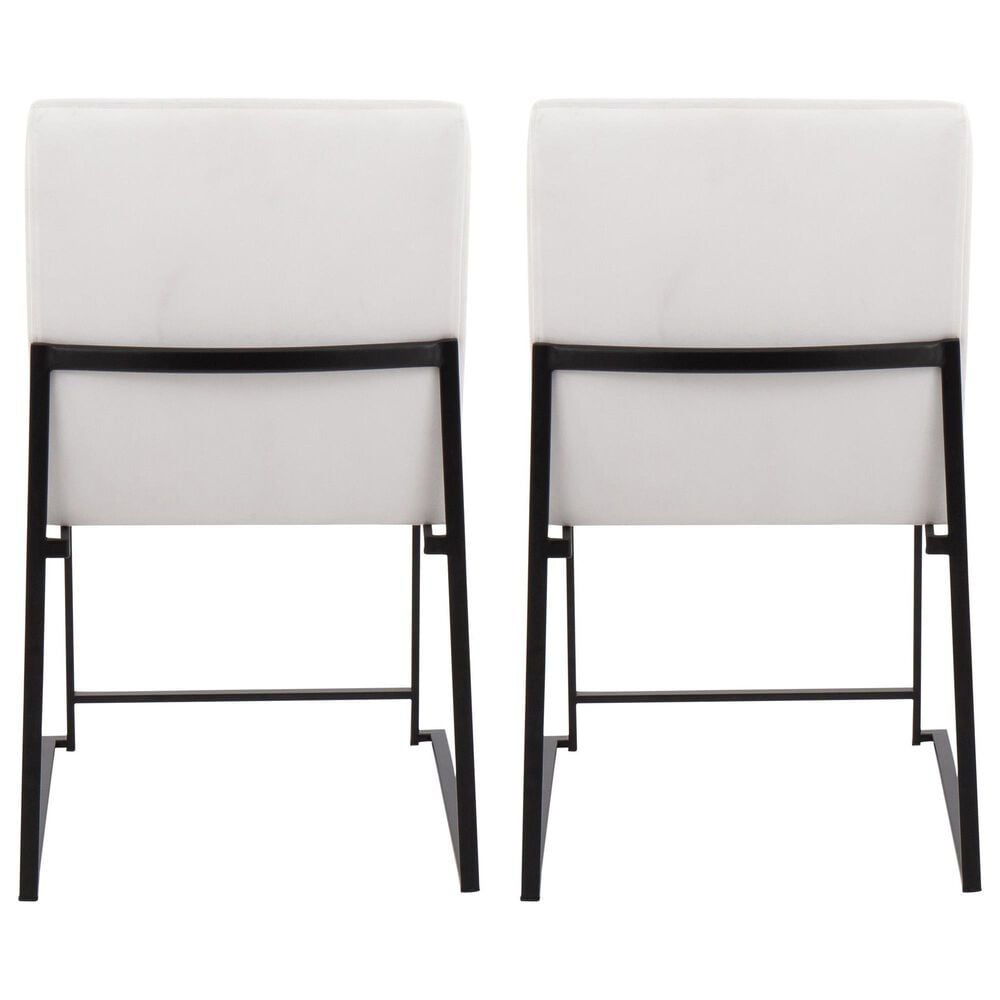 Lumisource Fuji Side Chair with White Cushion in Black &#40;Set of 2&#41;, , large