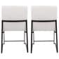 Lumisource Fuji Side Chair with White Cushion in Black (Set of 2), , large