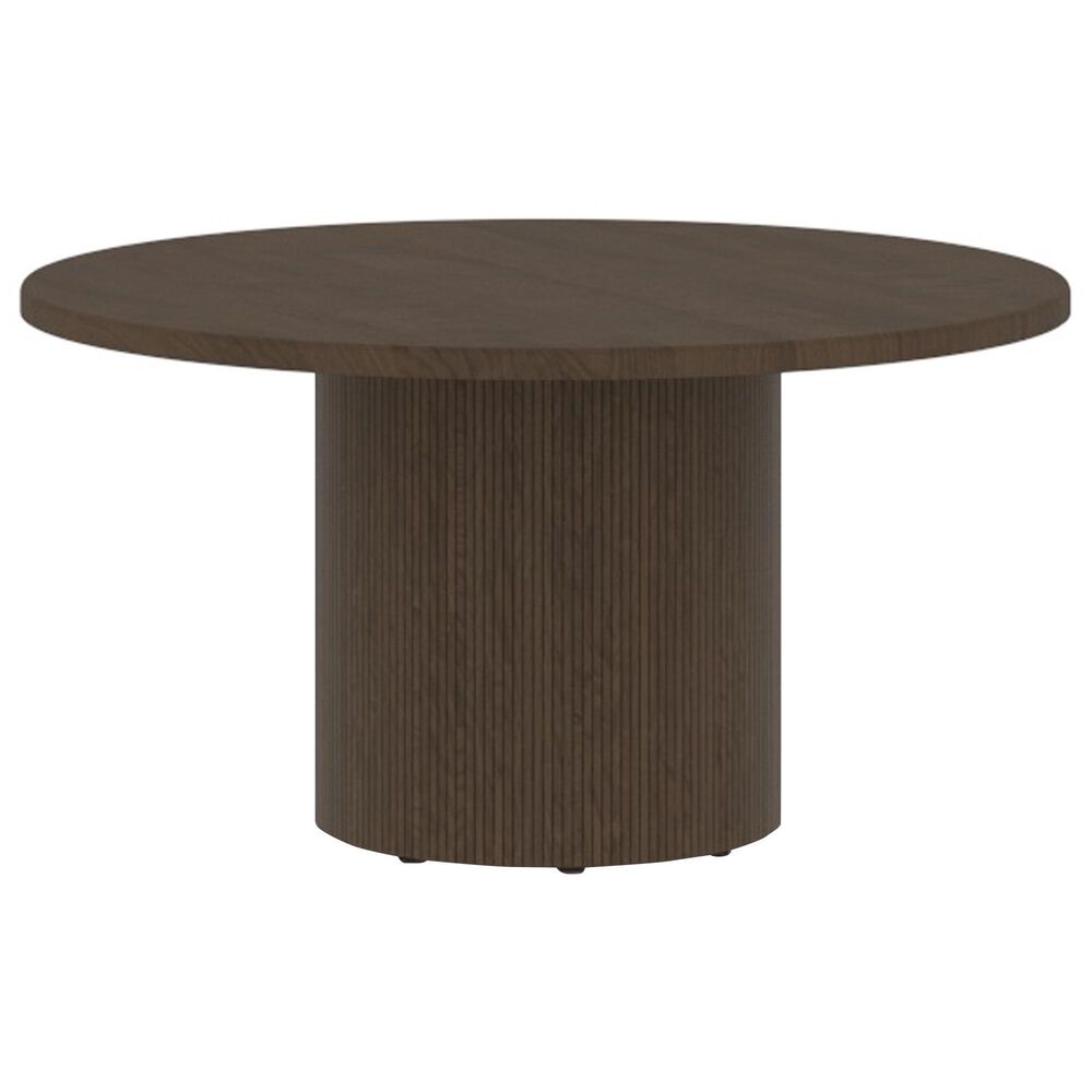 Canadel Modern 5-Piece Round Dining Set in Hazelnut Washed, , large