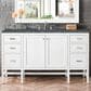 James Martin Vanities Addison 72" Double Bathroom Vanity in Glossy White with 3 cm Parisien Bleu Quartz Top and Rectangular Sinks, , large