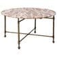 Timeless Designs Colmar Cocktail Table in Antique Brass and White, , large
